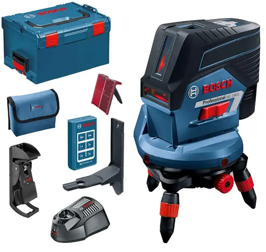 Комбиниран лазерен нивелир Bosch с 2 линии и 2 точки  20 м, 50 м, 0.3 мм/м, GCL 2-50 C