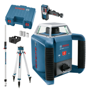 Ротационен лазерен нивелир Bosch с приемник и тринога  20 м, 400 м, 0.08 мм/м, GRL 400 H - product - 033 BSH1228