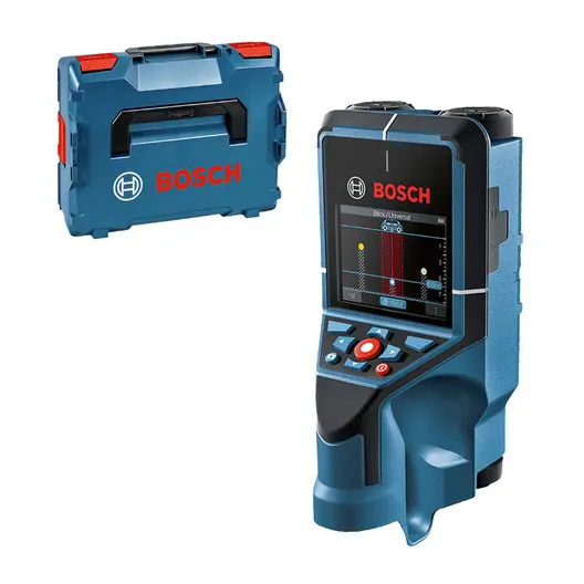 Детектор за откриване и локализиране на скрити обекти Bosch за метал, дърво, пластмаса и кабели  без батерия и зарядно, 12 V, D-tect 200 C