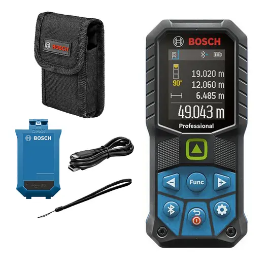 Лазерна ролетка Bosch  с 1 батерия и USB кабел, 50 м, 0.15 мм/м, GLM 50-27 CG