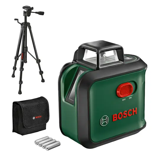 Линеен лазерен нивелир Bosch с 2 лъча с тринога  24 м, 0.4 мм/м, AdvancedLevel 360