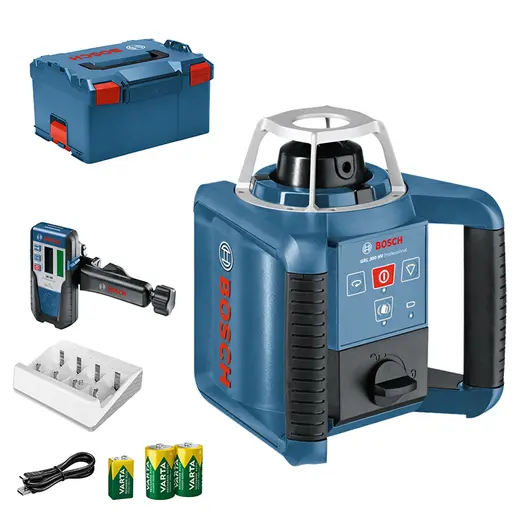 Линеен лазерен нивелир Bosch с приемник  60 м, 300 м, 0.1 мм/м, GRL 300 HV