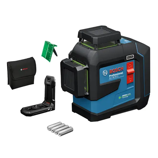 Линеен лазерен нивелир Bosch с 3 лъча  3.7 V, 80 м, 0.3 мм/м, GLL 80-33 G