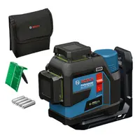 Линеен лазерен нивелир Bosch с 3 лъча  без батерия и зарядно, 12 V, 30 м, 100 м, 0.3 мм/м, GLL 12V-100-33 CG