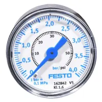 Аксиален манометър за въздух Festo сух  ф 40 мм, 0-4 bar, MAP-40-4-1/8-EN