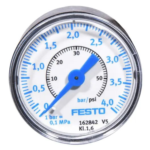Аксиален манометър за въздух Festo сух  ф 40 мм, 0-4 bar, MAP-40-4-1/8-EN