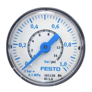 Аксиален манометър за въздух Festo сух  ф 40 мм, 0-1 bar, MAP-40-1-1/8-EN - product - 033 FSL 100