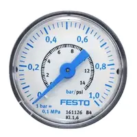 Аксиален манометър за въздух Festo сух  ф 40 мм, 0-1 bar, MAP-40-1-1/8-EN