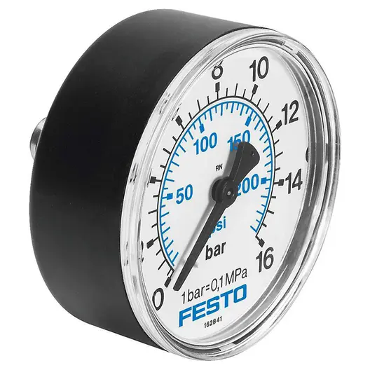 Аксиален манометър за въздух Festo сух  ф 50 мм, 0-16 bar, MA-50-16-1/4-EN