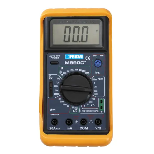 Дигитален мултицет Fervi  с LCD дисплей, T050