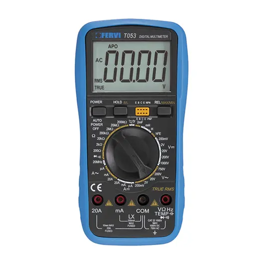 Дигитален мултицет Fervi  с LCD дисплей, T053