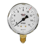 Радиален манометър за кислород GCE изходящ изходящ ф 63 мм, 0-20 bar - product - 033 KAM 533