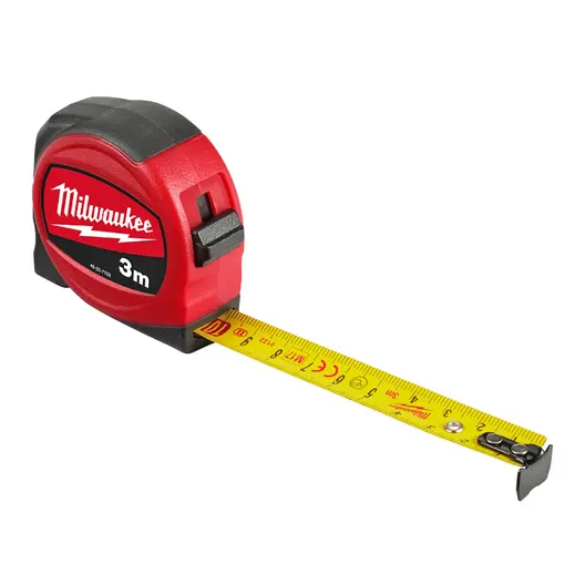 Противоударна гумирана ролетка Milwaukee  3 м, Slimline S3/16