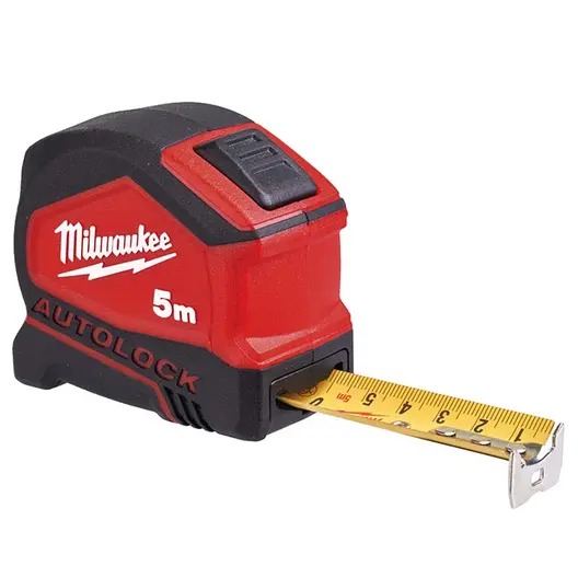 Противоударна гумирана ролетка Milwaukee  5 м, Autolock