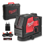 Комбиниран лазерен нивелир Milwaukee с 2 линии и 2 точки  с 1 батерия и USB кабел, 4 V, 3 Ah, 30 м, 50 м, 0.3 мм/м, L4 CLLP-301C - product - 033 MLK1511