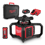 Ротационен лазерен нивелир Milwaukee с приемник  с 1 батерия и зарядно, 18 V, 2 Ah, 30 м, 600 м, M18 RLOH600-201C - product - 033 MLK1709