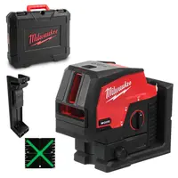 Комбиниран лазерен нивелир Milwaukee с 2 линии и 2 точки  без батерия и зарядно, 12 V, 38 м, 50 м, 0.3 мм/м, M12 CLLP-0C