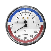 Аксиален термоманометър Cewal  ф 80 мм, 0-6 bar, TRP 80 VI - product - 033 NEK 169