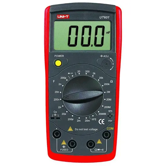 Дигитален капацитетомер Uni-T  20 ома - 2000 мегаома, 200 pF - 20 mF, UT601