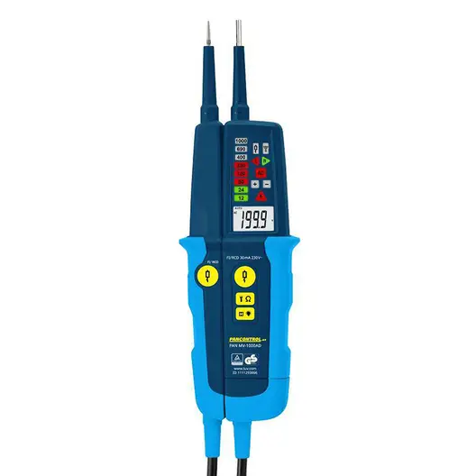 Двуполюсен тестер за напрежение и непрекъснатост Pancontrol  AC/DC, 12-1000 V, 400 килоома, 1-1999 ом, PAN MV-1000AD