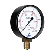 Радиален манометър за въздух Gesa сух  ф 63 мм, 0-10 bar, M0201 - product - 033 PNT 062