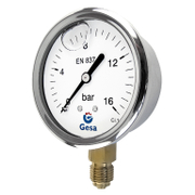 Радиален манометър за въздух Gesa глицеринов  ф 63 мм, 0-16 bar, М0301 - product - 033 PNT 394