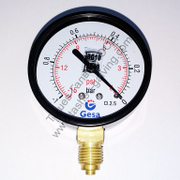 Радиален манометър за вакуум Gesa  ф 63 мм, -1-0 bar, M0201 - product - 033 PNT1147