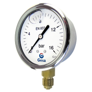 Радиален манометър за въздух Gesa глицеринов  ф 63 мм, 0-4 bar, М0301 - product - 033 PNT1324