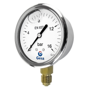 Радиален манометър за въздух Gesa глицеринов  ф 100 мм, 0-16 bar, M0301 - product - 033 PNT1364