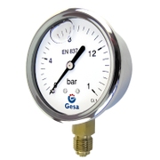 Радиален манометър за въздух Gesa глицеринов  ф 63 мм, 1 bar, M0301 - product - 033 PNT1409