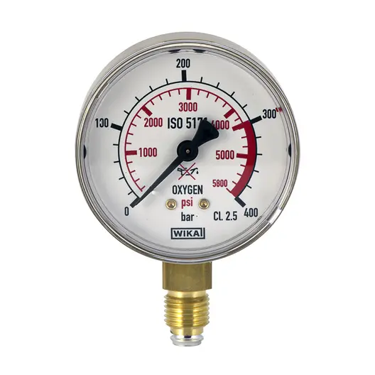Радиален манометър за въглероден диоксид Oxyturbo  ф 50 мм, 0-315 bar, Mini