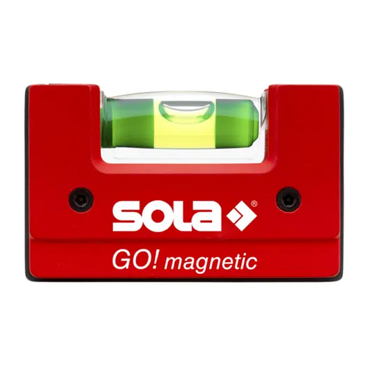 Нивелир мини Sola пластмасов с магнит и клипс  75 мм, 0.75 мм/м, Go! magnetic