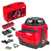 Ротационен лазерен нивелир Sola с приемник  с 2 батерии и зарядно, 20 м, 300 м, 0.1 мм/м, EVO 360 - product - 033 SOL1507