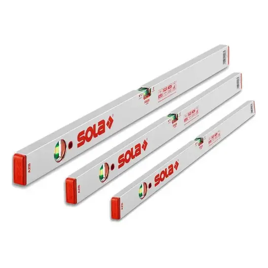 Нивелир алуминиев кутия Sola комплект  60, 100, 1800 мм, 0.5 мм/м, AZB
