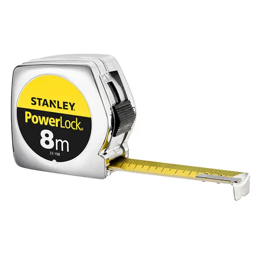 Ролетка с хромиран корпус Stanley  8 м, 0-33-198