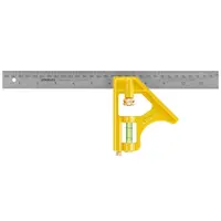 Прав ъгъл с метален нивелир Stanley  300 мм, 2-46-028