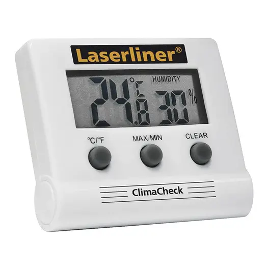 Дигитален настолен термометър Laserliner за стайна температура с влагомер  от 0 до +50 °C, ClimaCheck