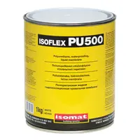 Течна хидроизолационна мембрана Isomat  за покриви и тераси 1 кг, сива, Isoflex-PU 500