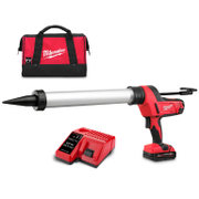 Пистолет Milwaukee акумулаторен за силикон тип салам с 1 батерия и зарядно, 18 V, 2 Ah, 4500 N, 0.6 л, C18 PCG/600A-201B - product - 039 MLK 062