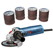 Електрически ъглошлайф Bosch комплект с 400 диска  900 W, 125 мм, 11 500 об./мин, GWS 9-125 - product - 141 BSH 800