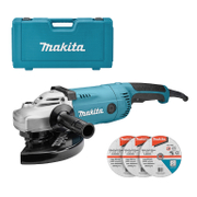 Електрически ъглошлайф Makita  2200 W, 230 мм, 6600 об./мин, GA9020KX1 - product - 141 MKT 105