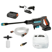 Акумулаторна водоструйка Gardena    с 1 батерия и зарядно, 18 V, 2.5 Ah, 250 л/ч, 24 bar AquaClean 24/18V P4A Premium - promo-pack - 141558