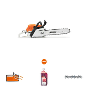 Трион STIHL верижен бензинов   2600 W, 40 см, 0.325 , 1.6 мм MS 271 + Пила STIHL за заточване на вериги на триони комплект 4.8 мм  + Масло STIHL двутактово   1 л HP + Верига STIHL за верижен трион   40 см, 0.325 , 1.6 мм, 67 Rapid Super - promo-pack - 143089