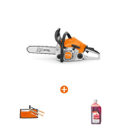 Трион STIHL верижен бензинов   1200 W, 35 см, 3/8  MS 162 + Пила STIHL за заточване на вериги на триони комплект 4 мм  + Масло STIHL двутактово   1 л HP - promo-pack - 143094