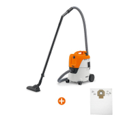 Прахосмукачка STIHL електрическа за сухо и мокро почистване   1400 W, 3600 л/мин SE 62 + Торбичка STIHL филтърна за прахосмукачка   20 л, текстил, SE61, SE61E, SE62, SE62E  - promo-pack - 143118