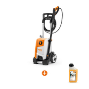 Електрическа водоструйка STIHL    2100 W, 400-480 л/ч, 160 bar RE 120 + Шампоан STIHL за безчетково миене на автомобили и двигатели   1 л Profi CP 200 - promo-pack - 143123