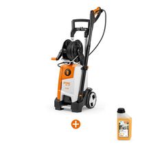 Електрическа водоструйка STIHL    2300 W, 420-500 л/ч, 150 bar RE 130 Plus + Шампоан STIHL за безчетково миене на автомобили и двигатели   1 л Profi CP 200