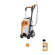Електрическа водоструйка STIHL    3300 W, 648 л/ч, 180 bar RE 170 + Шампоан STIHL за безчетково миене на автомобили и двигатели   1 л Profi CP 200 - promo-pack - 143126