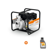 Бензинова помпа STIHL за поливни води   37 м3/ч, 33 м, 2 , 7 м WP 300 + Масло STIHL четиритактово   0.6 л 10 W-30 - promo-pack - 143132
