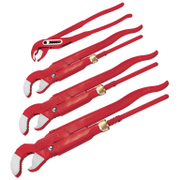 Тръбен ключ двураменен с S-челюсти комплект 4 бр., 1 - 2 , 45 °  - promo-pack - 143367